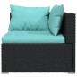 vidaXL 10-tlg. Garten-Lounge-Set mit Kissen Poly Rattan Schwarz vidaXL 10-tlg. Garten-Lounge-Set mit Kissen Poly Rattan Schwarz