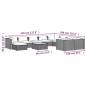 vidaXL 11-tlg. Garten-Lounge-Set mit Kissen Poly Rattan Braun vidaXL 11-tlg. Garten-Lounge-Set mit Kissen Poly Rattan Braun