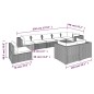 vidaXL 9-tlg. Garten-Lounge-Set mit Kissen Poly Rattan Grau vidaXL 9-tlg. Garten-Lounge-Set mit Kissen Poly Rattan Grau