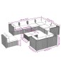 vidaXL 10-tlg. Garten-Lounge-Set mit Kissen Poly Rattan Schwarz vidaXL 10-tlg. Garten-Lounge-Set mit Kissen Poly Rattan Schwarz