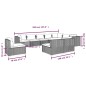vidaXL 10-tlg. Garten-Lounge-Set mit Kissen Poly Rattan Braun vidaXL 10-tlg. Garten-Lounge-Set mit Kissen Poly Rattan Braun