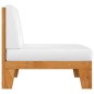 vidaXL Modular-Mittelsofa mit Cremeweißen Kissen Akazie Massivholz vidaXL Modular-Mittelsofa mit Cremeweißen Kissen Akazie Massivholz