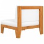 vidaXL Modular-Mittelsofa mit Cremeweißen Kissen Akazie Massivholz vidaXL Modular-Mittelsofa mit Cremeweißen Kissen Akazie Massivholz