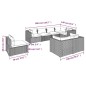 vidaXL 8-tlg. Garten-Lounge-Set mit Kissen Poly Rattan Braun vidaXL 8-tlg. Garten-Lounge-Set mit Kissen Poly Rattan Braun