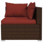 vidaXL 13-tlg. Garten-Lounge-Set mit Kissen Poly Rattan Braun vidaXL 13-tlg. Garten-Lounge-Set mit Kissen Poly Rattan Braun
