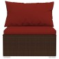 vidaXL 13-tlg. Garten-Lounge-Set mit Kissen Poly Rattan Braun vidaXL 13-tlg. Garten-Lounge-Set mit Kissen Poly Rattan Braun