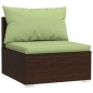 vidaXL 9-tlg. Garten-Lounge-Set mit Kissen Poly Rattan Braun vidaXL 9-tlg. Garten-Lounge-Set mit Kissen Poly Rattan Braun