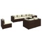vidaXL 8-tlg. Garten-Lounge-Set mit Kissen Poly Rattan Braun vidaXL 8-tlg. Garten-Lounge-Set mit Kissen Poly Rattan Braun