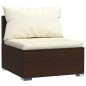 vidaXL 8-tlg. Garten-Lounge-Set mit Kissen Poly Rattan Braun vidaXL 8-tlg. Garten-Lounge-Set mit Kissen Poly Rattan Braun