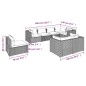 vidaXL 8-tlg. Garten-Lounge-Set mit Kissen Poly Rattan Braun vidaXL 8-tlg. Garten-Lounge-Set mit Kissen Poly Rattan Braun