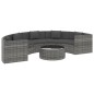 vidaXL 6-tlg. Garten-Lounge-Set mit Auflagen Poly Rattan Grau vidaXL 6-tlg. Garten-Lounge-Set mit Auflagen Poly Rattan Grau