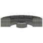 vidaXL 6-tlg. Garten-Lounge-Set mit Auflagen Poly Rattan Grau vidaXL 6-tlg. Garten-Lounge-Set mit Auflagen Poly Rattan Grau
