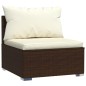 vidaXL 10-tlg. Garten-Lounge-Set mit Kissen Poly Rattan Braun vidaXL 10-tlg. Garten-Lounge-Set mit Kissen Poly Rattan Braun