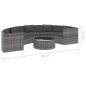 vidaXL 6-tlg. Garten-Lounge-Set mit Auflagen Poly Rattan Grau vidaXL 6-tlg. Garten-Lounge-Set mit Auflagen Poly Rattan Grau
