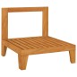 Modular-Mittelsofa mit Dunkelgrauen Kissen Akazie Massivholz Modular-Mittelsofa mit Dunkelgrauen Kissen Akazie Massivholz