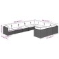 vidaXL 10-tlg. Garten-Lounge-Set mit Kissen Poly Rattan Braun vidaXL 10-tlg. Garten-Lounge-Set mit Kissen Poly Rattan Braun
