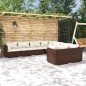 vidaXL 8-tlg. Garten-Lounge-Set mit Kissen Poly Rattan Braun vidaXL 8-tlg. Garten-Lounge-Set mit Kissen Poly Rattan Braun