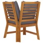 Modular-Sofa-Eckteil mit Dunkelgrauen Kissen Massivholz Akazie Modular-Sofa-Eckteil mit Dunkelgrauen Kissen Massivholz Akazie