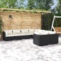 vidaXL 8-tlg. Garten-Lounge-Set mit Kissen Poly Rattan Schwarz vidaXL 8-tlg. Garten-Lounge-Set mit Kissen Poly Rattan Schwarz