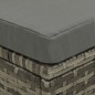 4-tlg. Garten-Lounge-Set mit Auflagen Poly Rattan Grau 4-tlg. Garten-Lounge-Set mit Auflagen Poly Rattan Grau