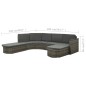 4-tlg. Garten-Lounge-Set mit Auflagen Poly Rattan Grau 4-tlg. Garten-Lounge-Set mit Auflagen Poly Rattan Grau