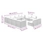 vidaXL 11-tlg. Garten-Lounge-Set mit Kissen Braun Poly Rattan vidaXL 11-tlg. Garten-Lounge-Set mit Kissen Braun Poly Rattan