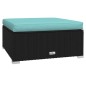 vidaXL 11-tlg. Garten-Lounge-Set mit Kissen Poly Rattan Schwarz vidaXL 11-tlg. Garten-Lounge-Set mit Kissen Poly Rattan Schwarz
