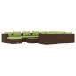 vidaXL 12-tlg. Garten-Lounge-Set mit Kissen Poly Rattan Braun vidaXL 12-tlg. Garten-Lounge-Set mit Kissen Poly Rattan Braun
