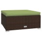 vidaXL 12-tlg. Garten-Lounge-Set mit Kissen Poly Rattan Braun vidaXL 12-tlg. Garten-Lounge-Set mit Kissen Poly Rattan Braun