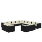 vidaXL 13-tlg. Garten-Lounge-Set mit Kissen Schwarz Poly Rattan vidaXL 13-tlg. Garten-Lounge-Set mit Kissen Schwarz Poly Rattan