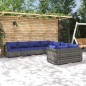 vidaXL 8-tlg. Garten-Lounge-Set mit Kissen Poly Rattan Grau vidaXL 8-tlg. Garten-Lounge-Set mit Kissen Poly Rattan Grau