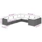 vidaXL 8-tlg. Garten-Lounge-Set mit Kissen Poly Rattan Grau vidaXL 8-tlg. Garten-Lounge-Set mit Kissen Poly Rattan Grau