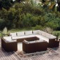 vidaXL 11-tlg. Garten-Lounge-Set mit Kissen Braun Poly Rattan vidaXL 11-tlg. Garten-Lounge-Set mit Kissen Braun Poly Rattan