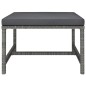 vidaXL Modular-Fußhocker mit Kissen Grau Poly Rattan vidaXL Modular-Fußhocker mit Kissen Grau Poly Rattan