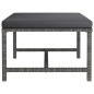 vidaXL Modular-Fußhocker mit Kissen Grau Poly Rattan vidaXL Modular-Fußhocker mit Kissen Grau Poly Rattan