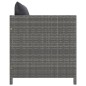 Gartensofa mit Kissen Grau Poly Rattan Gartensofa mit Kissen Grau Poly Rattan
