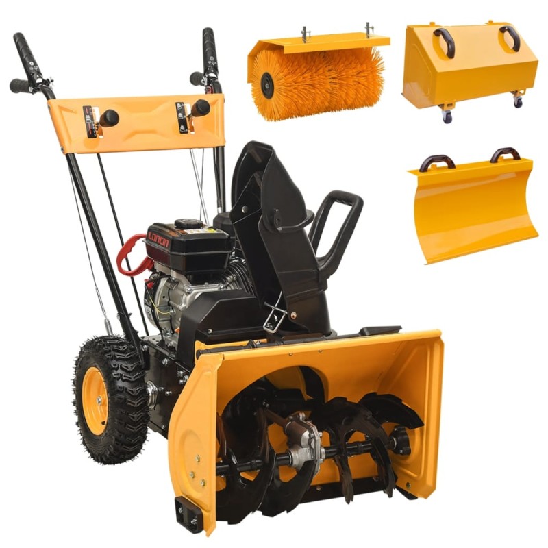 vidaXL 4-in-1 Schneefräse und Kehrmaschine Set Benzinbetrieben 6,5 PS vidaXL 4-in-1 Schneefräse und Kehrmaschine Set Benzinbetrieben 6,5 PS