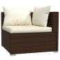 vidaXL 11-tlg. Garten-Lounge-Set mit Kissen Poly Rattan Braun vidaXL 11-tlg. Garten-Lounge-Set mit Kissen Poly Rattan Braun