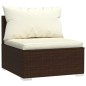 vidaXL 11-tlg. Garten-Lounge-Set mit Kissen Poly Rattan Braun vidaXL 11-tlg. Garten-Lounge-Set mit Kissen Poly Rattan Braun