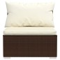 vidaXL 11-tlg. Garten-Lounge-Set mit Kissen Poly Rattan Braun vidaXL 11-tlg. Garten-Lounge-Set mit Kissen Poly Rattan Braun