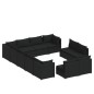 vidaXL 12-tlg. Garten-Lounge-Set mit Kissen Schwarz Poly Rattan vidaXL 12-tlg. Garten-Lounge-Set mit Kissen Schwarz Poly Rattan