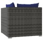 vidaXL 11-tlg. Garten-Lounge-Set mit Kissen Poly Rattan Grau vidaXL 11-tlg. Garten-Lounge-Set mit Kissen Poly Rattan Grau