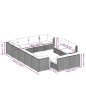 vidaXL 12-tlg. Garten-Lounge-Set mit Kissen Braun Poly Rattan vidaXL 12-tlg. Garten-Lounge-Set mit Kissen Braun Poly Rattan