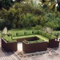 vidaXL 11-tlg. Garten-Lounge-Set mit Kissen Braun Poly Rattan vidaXL 11-tlg. Garten-Lounge-Set mit Kissen Braun Poly Rattan
