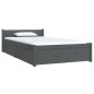 vidaXL Bett mit Schubladen Grau 90x190 cm vidaXL Bett mit Schubladen Grau 90x190 cm