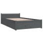 vidaXL Bett mit Schubladen Grau 90x190 cm vidaXL Bett mit Schubladen Grau 90x190 cm