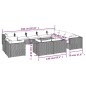 vidaXL 12-tlg. Garten-Lounge-Set mit Kissen Braun Poly Rattan vidaXL 12-tlg. Garten-Lounge-Set mit Kissen Braun Poly Rattan