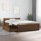 vidaXL Bett mit Schubladen Honigbraun 100x200 cm vidaXL Bett mit Schubladen Honigbraun 100x200 cm