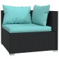 vidaXL 13-tlg. Garten-Lounge-Set mit Kissen Schwarz Poly Rattan vidaXL 13-tlg. Garten-Lounge-Set mit Kissen Schwarz Poly Rattan