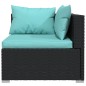vidaXL 13-tlg. Garten-Lounge-Set mit Kissen Schwarz Poly Rattan vidaXL 13-tlg. Garten-Lounge-Set mit Kissen Schwarz Poly Rattan